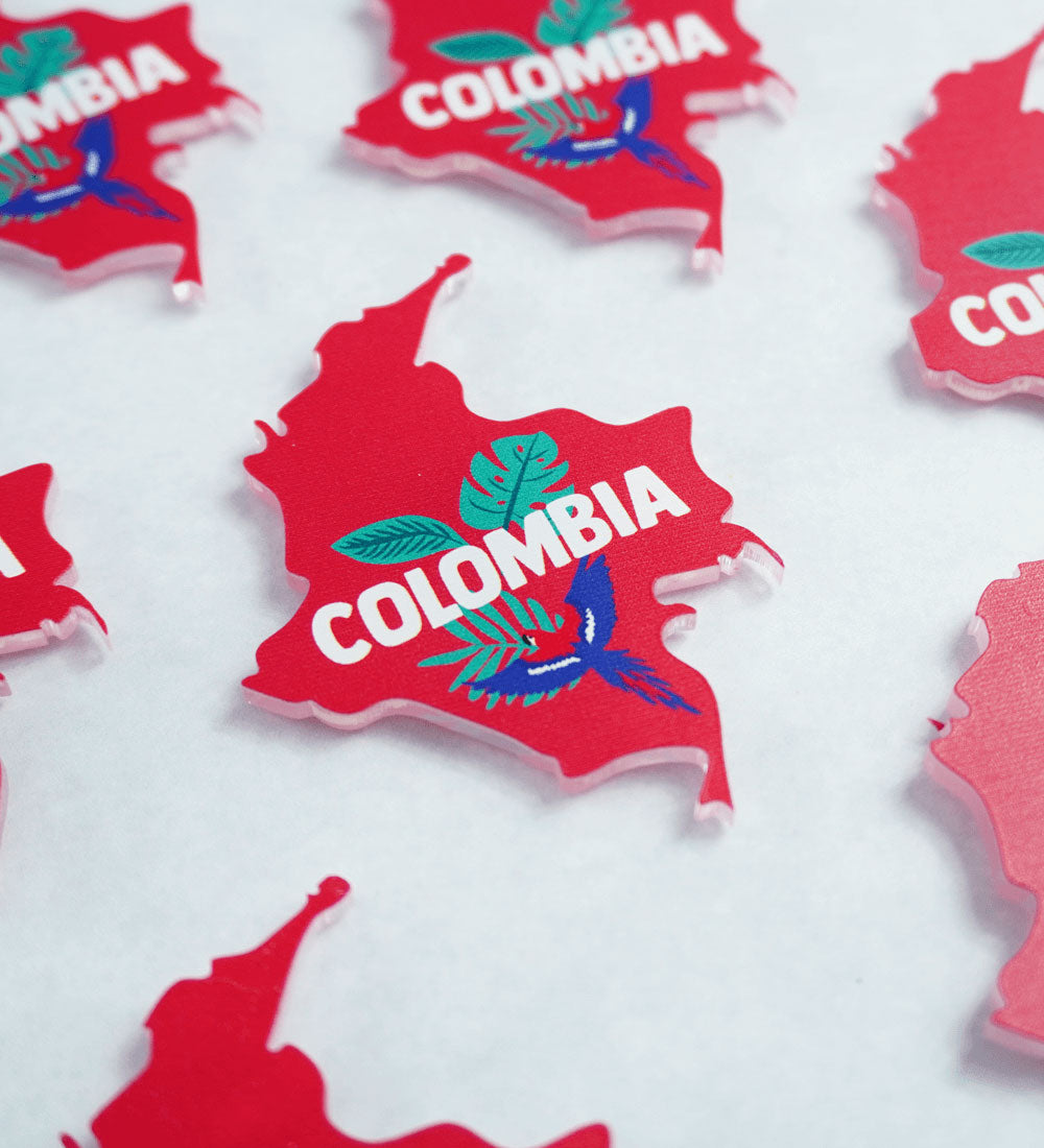 Imán Acrílico Mapa de Colombia