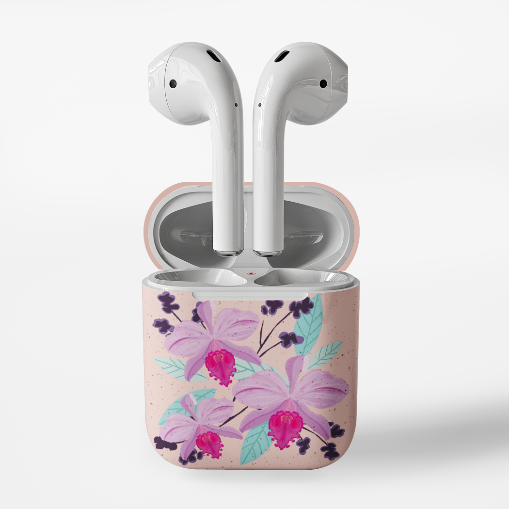 Forro Ecológico de Airpods Orquídeas